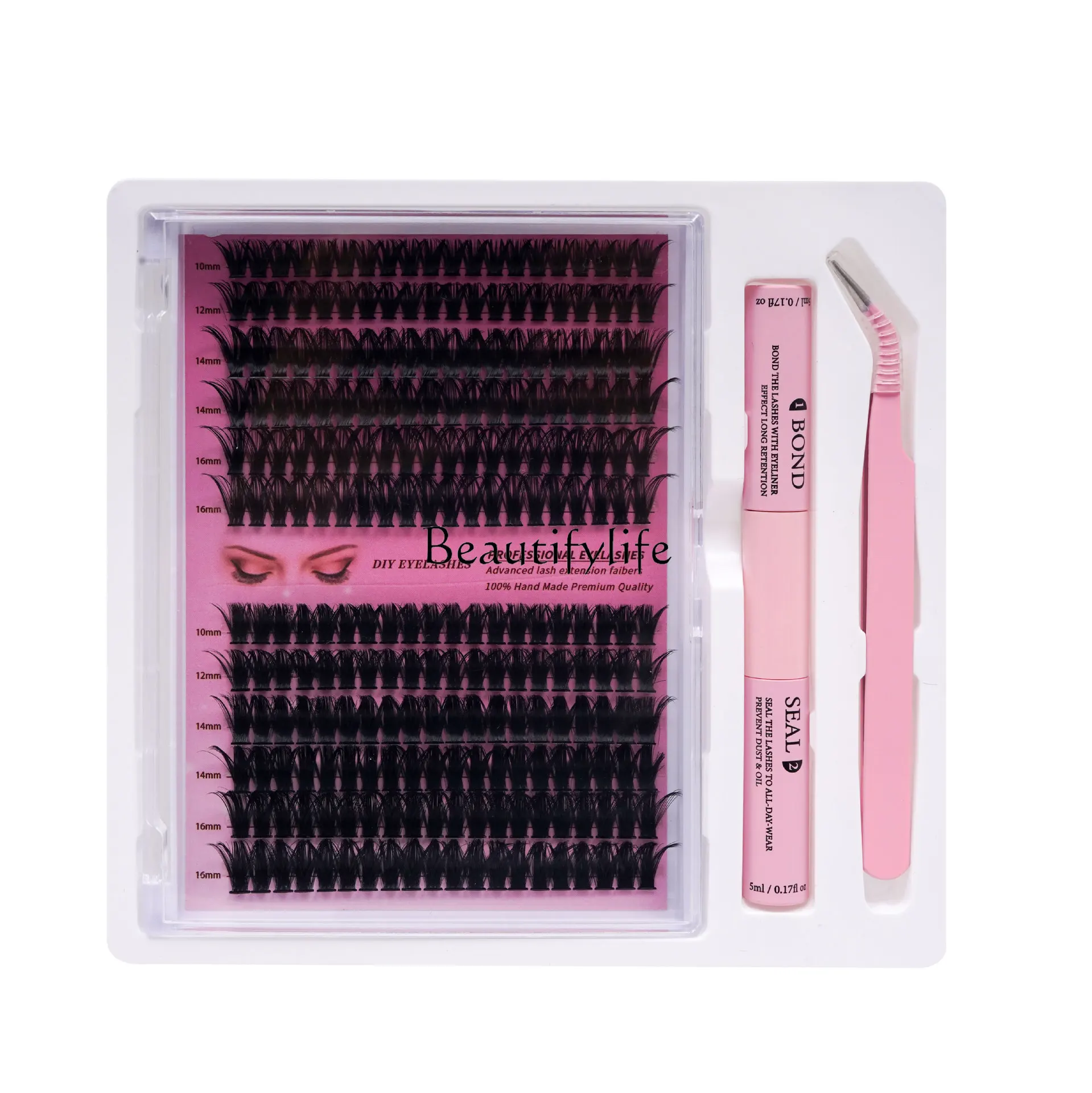 

New 80D-100D hot melt hair large capacity DIY segmented single cluster dense self-grafting eyelashes