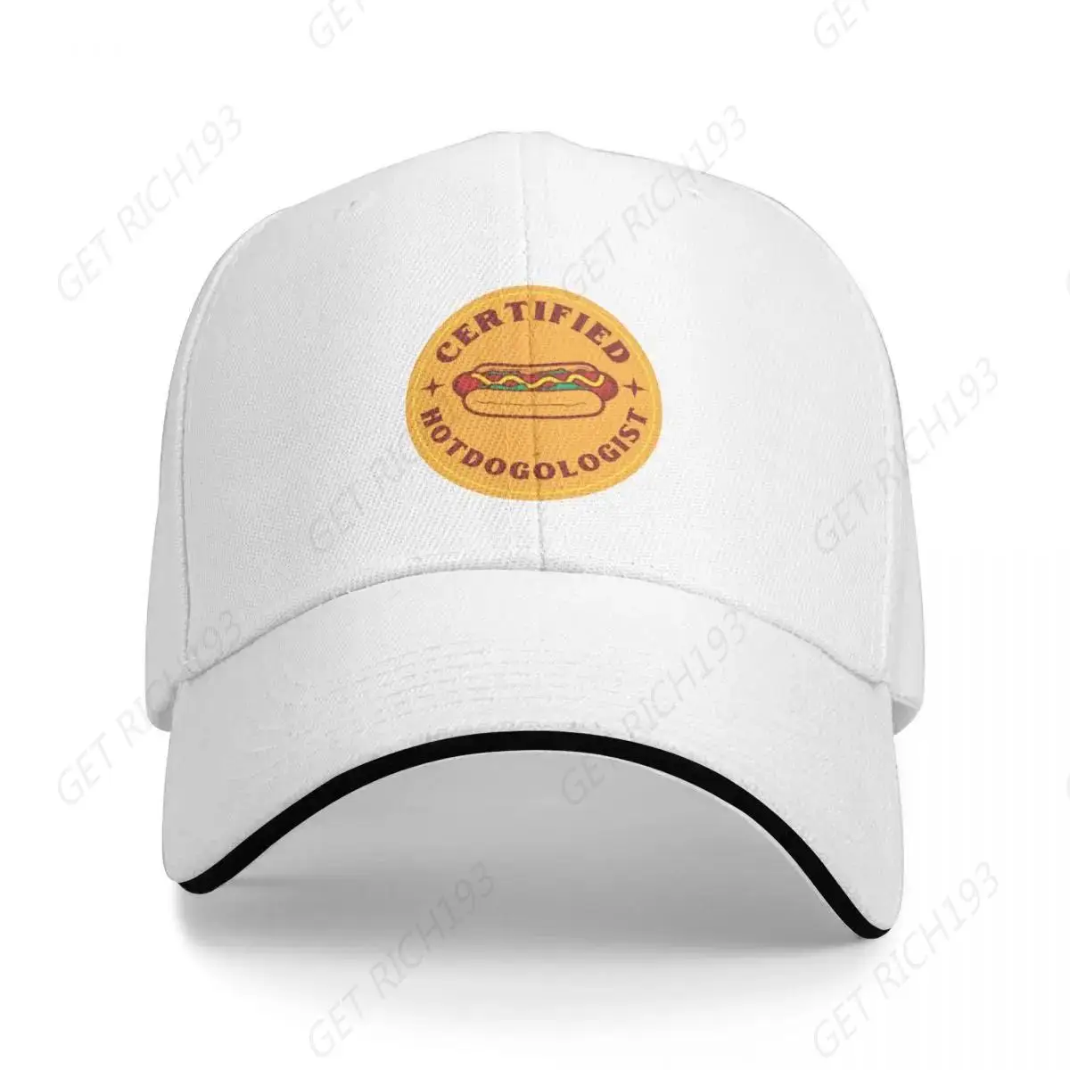 

Certified Hotdogologist, Funny Hot Dog Lover Baseball Cap Fashion Beach Women's Hats Men's