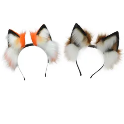Rechargable Electric Hairband Moving Fox Ear Girl Headband Cosplay Props Carnival Halloween Club Pub Masquerade Party Headwear