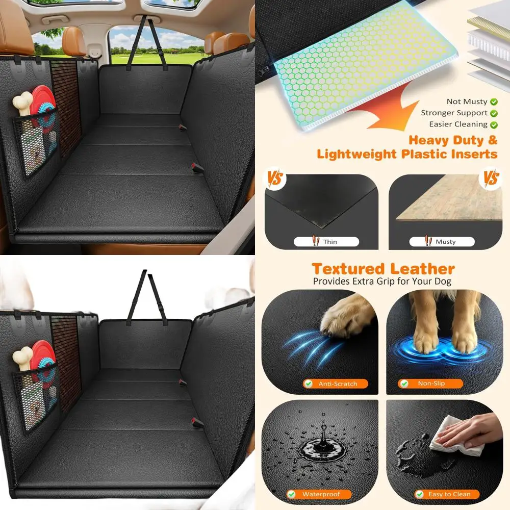 

Водонепроницаемый чехол для сиденья автомобиля для собак с защитой от царапин и удлинителем для заднего сиденья, для путешествий на автомобиле и внедорожнике