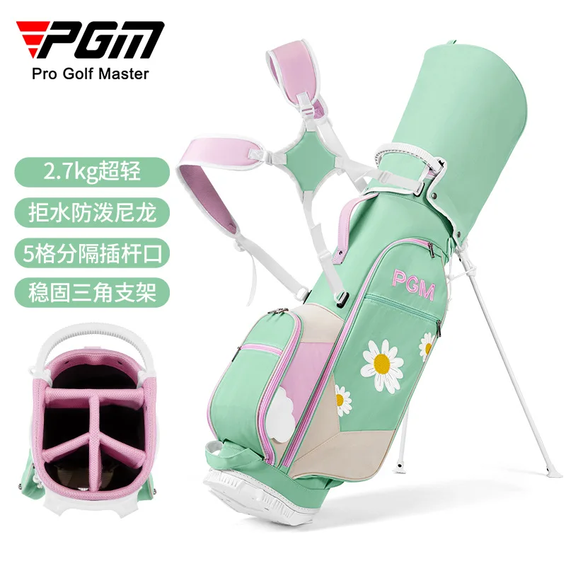 PGM Golf Bag for Women 5-Way Divider Stand Bag with Dual Shoulder Strap Waterproof Golf Club Bag