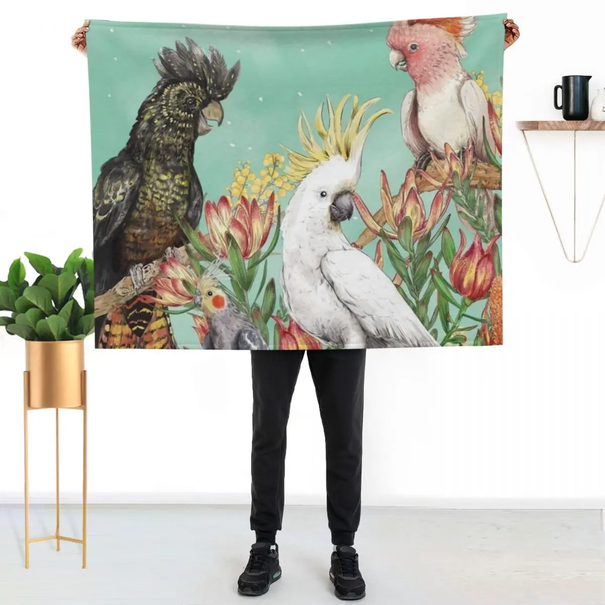 Cockatoos Of Australia Throw Blanket Decorative Beds Furrys Softest Soft Vintage Bed Blankets