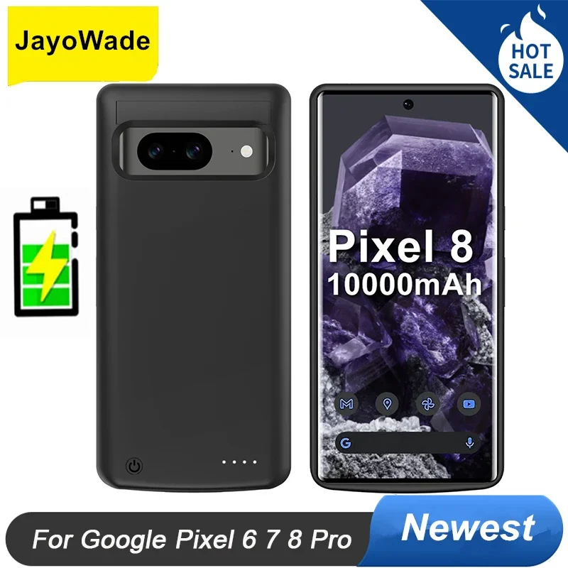 10000Mah for Google Pixel 6 7 8 Pro  Case Pixel8 Phone Cases for Google Pixel 8 Pro Battery Charger Case Power Bank Cover