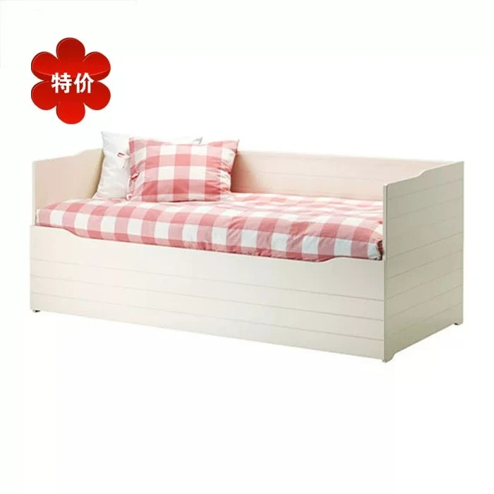 

All solid wood small apartment modern simple sitting and lying dual-purpose push-pull telescopic folding sofa bed with pull-out
