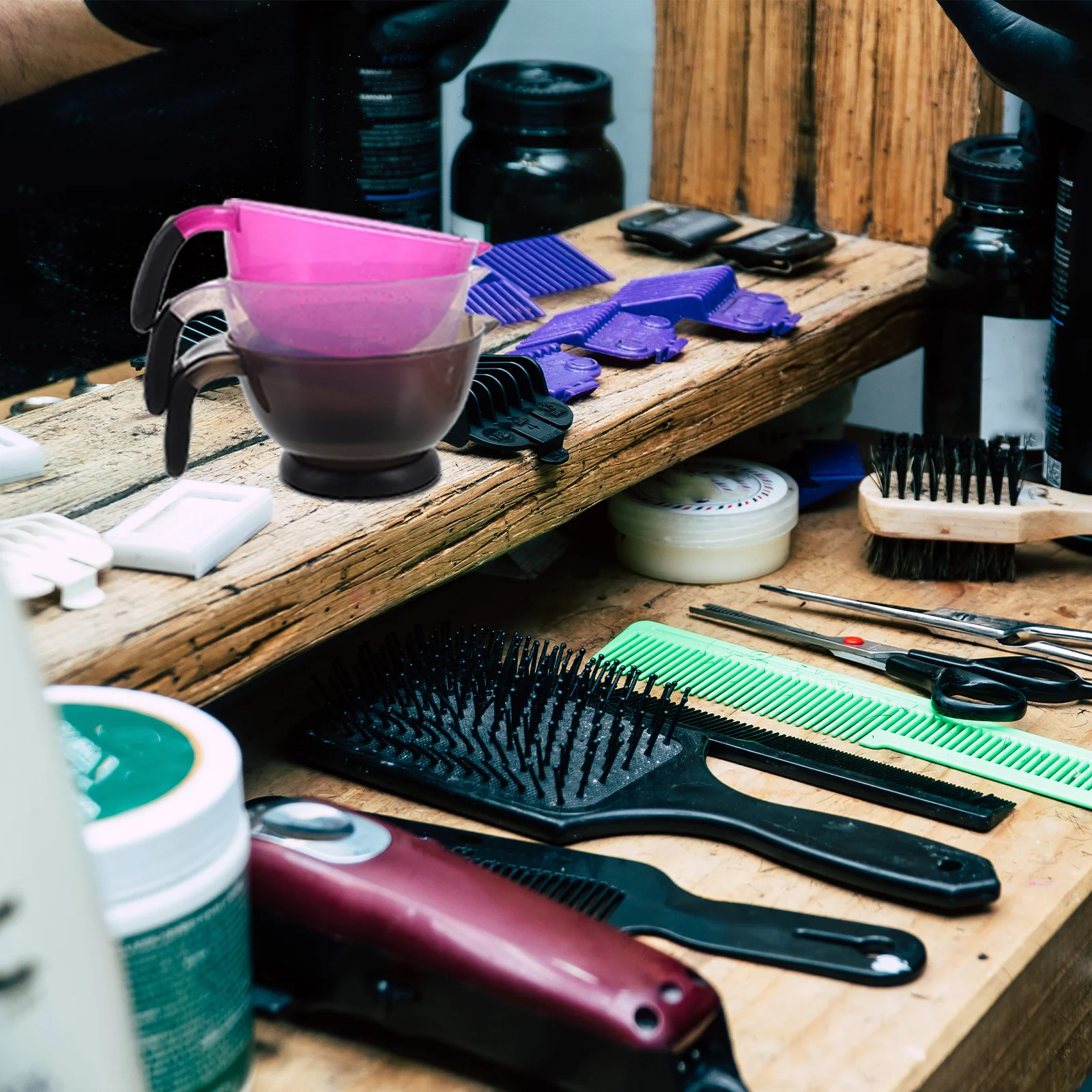 3Pcs Hair Dye Bowls Thickened Handle Sturdy Plastic Mixing Bowls for Salon Hair Color Tinting Supplies Hairdressing Dyeing Bowl - Image 6