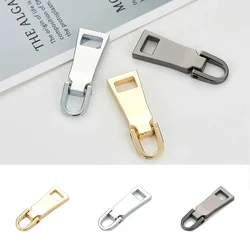 2pcs Detachable Metal Zipper Head Zipper Gold Repair Kits Fixer Repair Replacement Puller Instant Stop Bottom