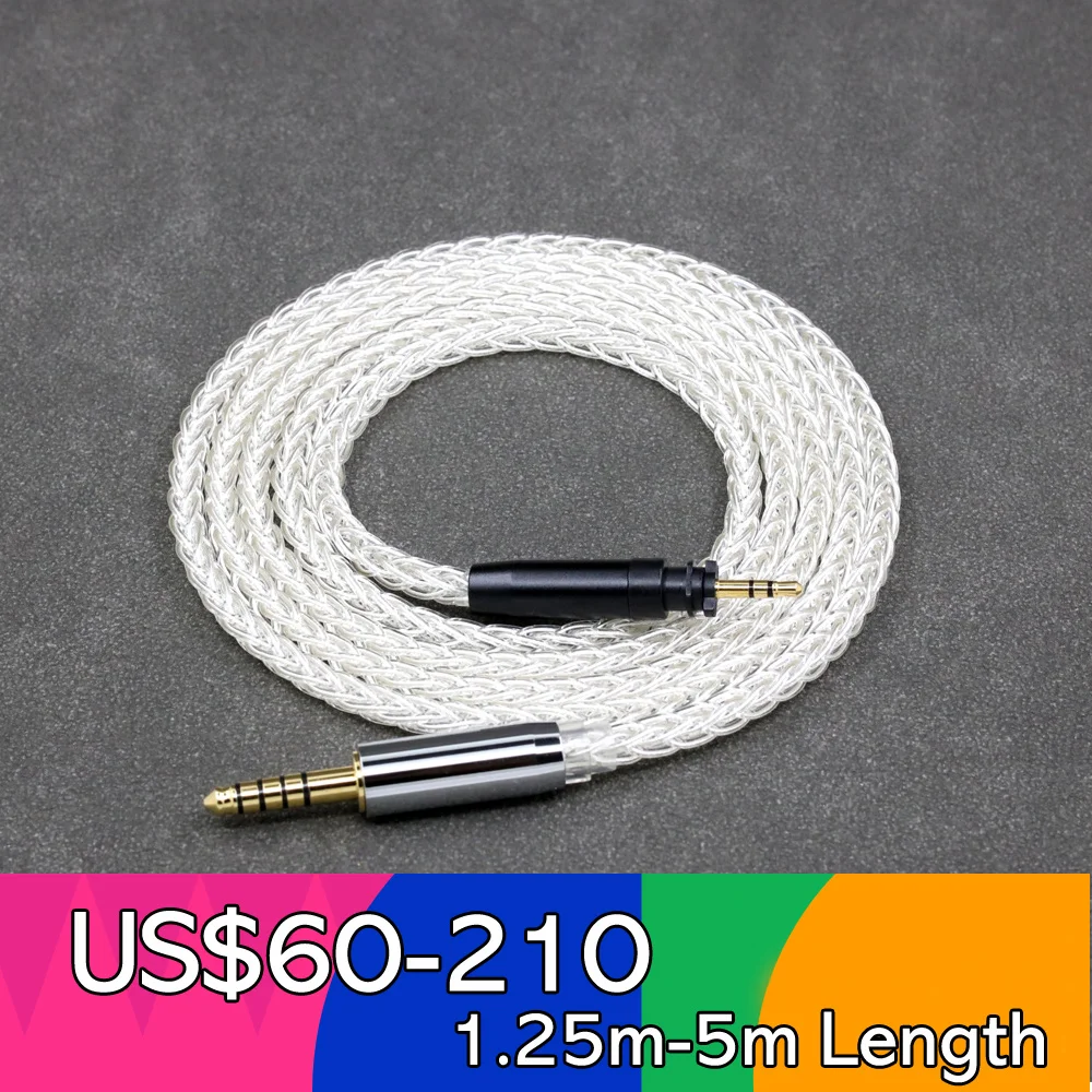 

8 Core 99% 7n Pure Silver Palladium Earphone Headphone Cable For Shure SRH440A SRH840A LN008469