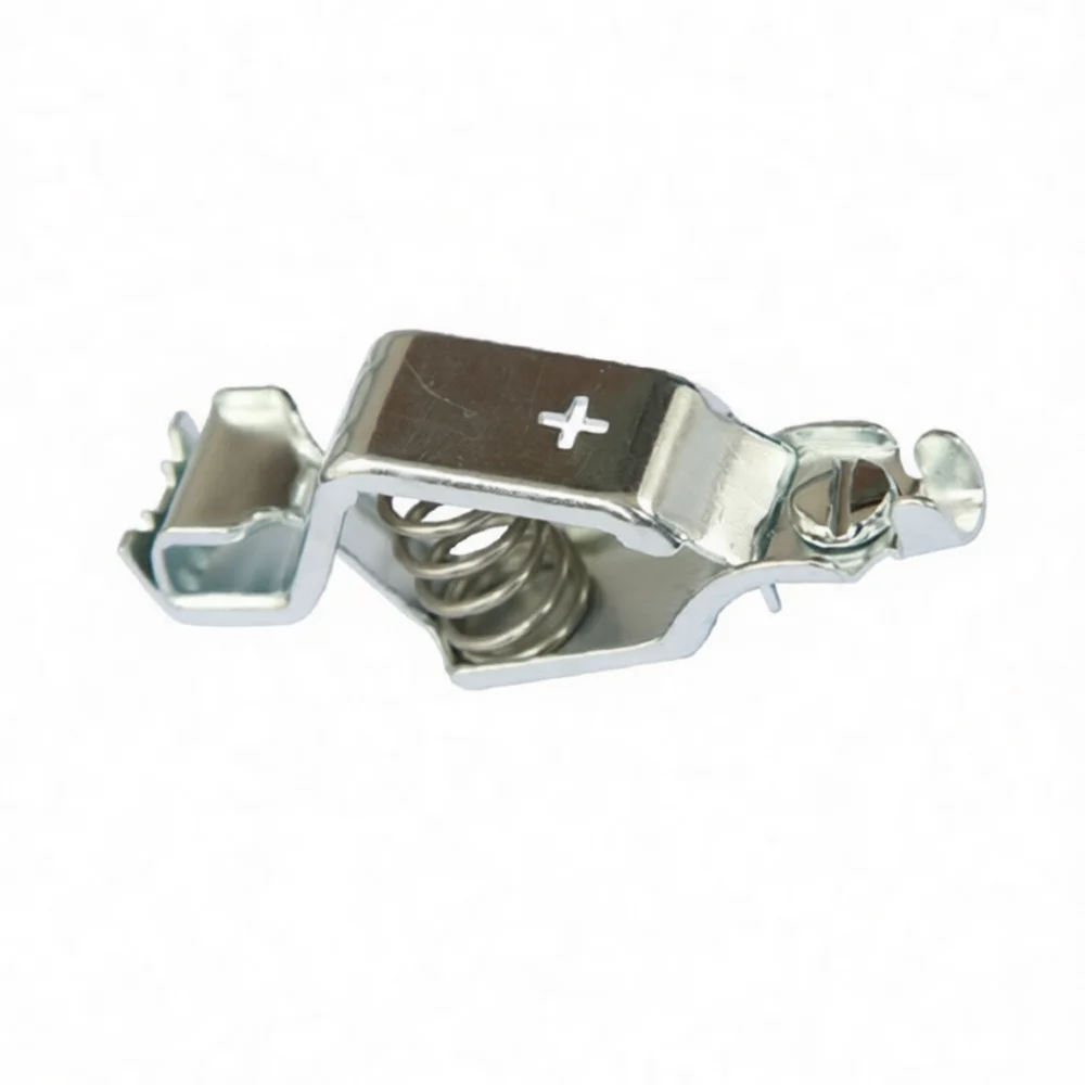 For Yuhua Spring Battery Alligator Clamp 19mm Jaw 25A Electrical Test Lead Connector Galvanized Metal Industrial Probe