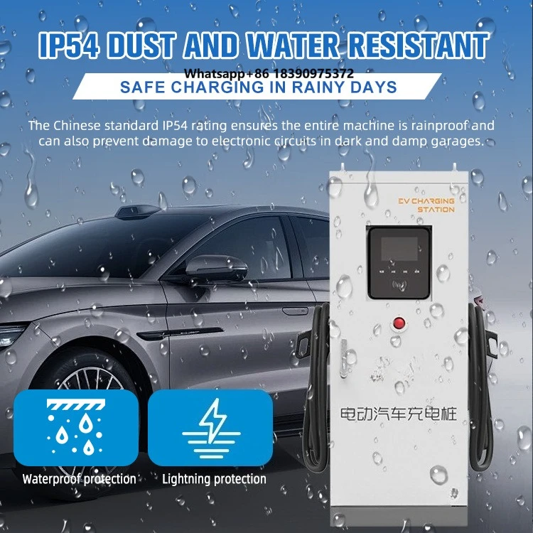 DC Fast Electric Car Charger PV Solar System + Lithium Battery + EV Charging Station Renewable Energy Charging Pile