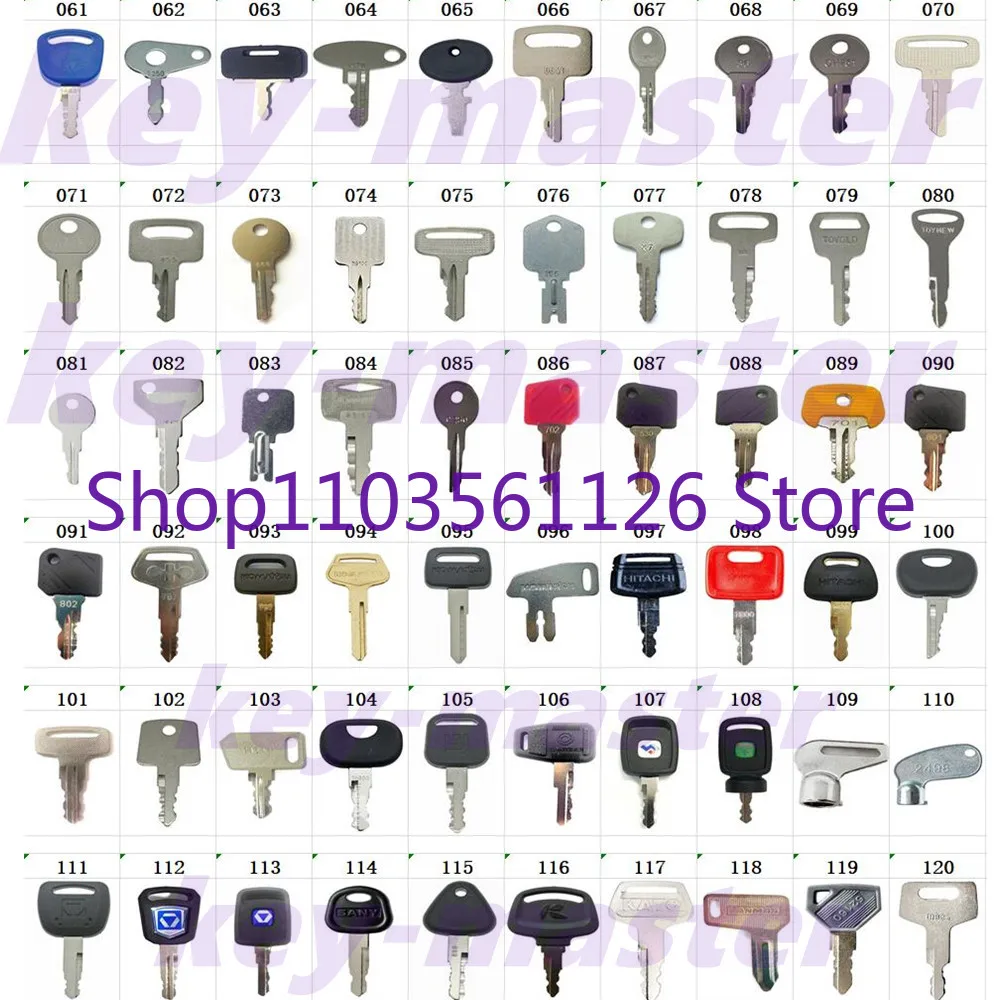 140pcs heavy EQUIPMENT KEY SET For Komatsu BOBCAT Hitachi Kobelco Daewoo Excavator Dozer Backhoe Forklift