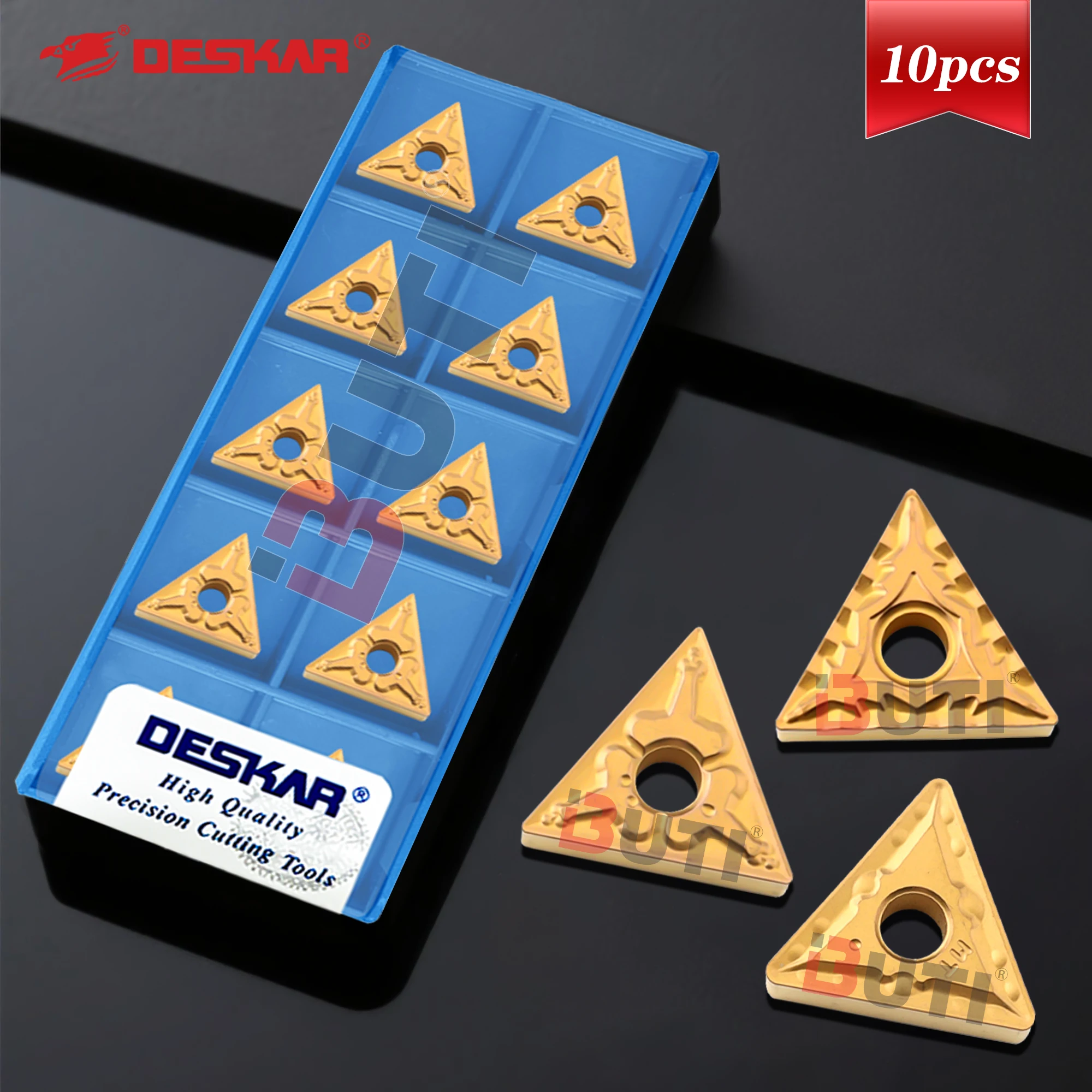 

TNMG160404/160408/160412-TM R-VF CM LF9018 DESKAR 100% Original Blades Steel Processing Triangular Outer Circle Turning Inserts