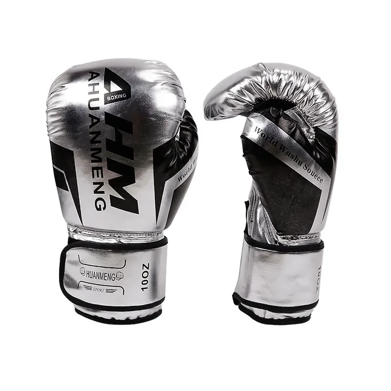 

Gold Boxing Gloves PU Leather Punching Gloves for Men Sandbag Bag Muay Thai Fighting Combat Adult Muay Thai Competition Glove