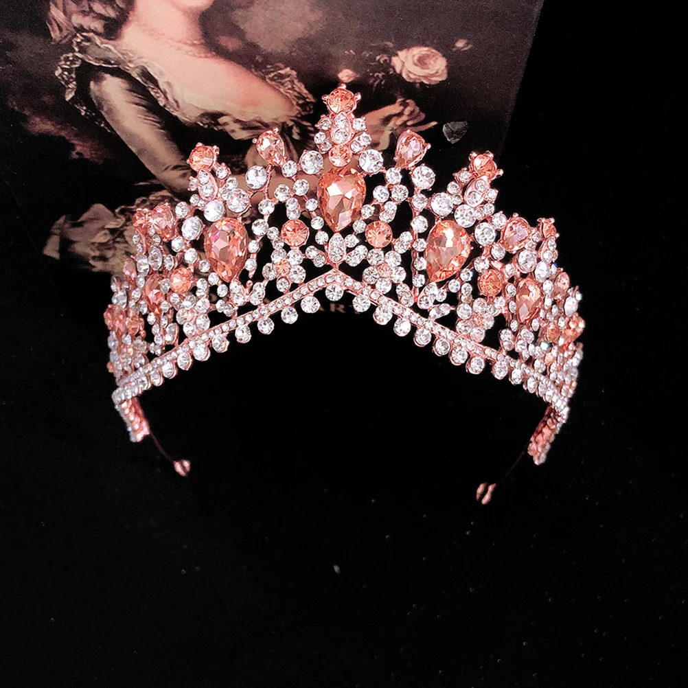 

Bridal Crown Rhinestone Crystal Zinc Alloy Wedding Bride Headdress Eye-Catching Party Hair Accessory For Women