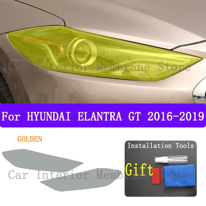 Untuk HYUNNDAI ELANTRA GT 2019 TPU mobil lampu depan eksterior Anti-gores Film pelindung lampu depan perbaikan stiker aksesoris reparasi