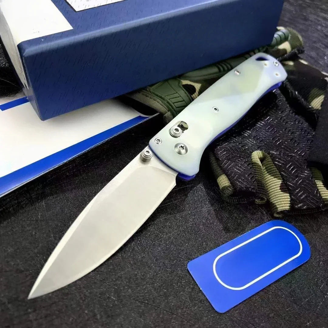 

BM 535 Folding Knife G10 Handle Satin Plain Blade Outdoor Pocket Hunting Self-defense Portable Camping Fishing Multitool Knives