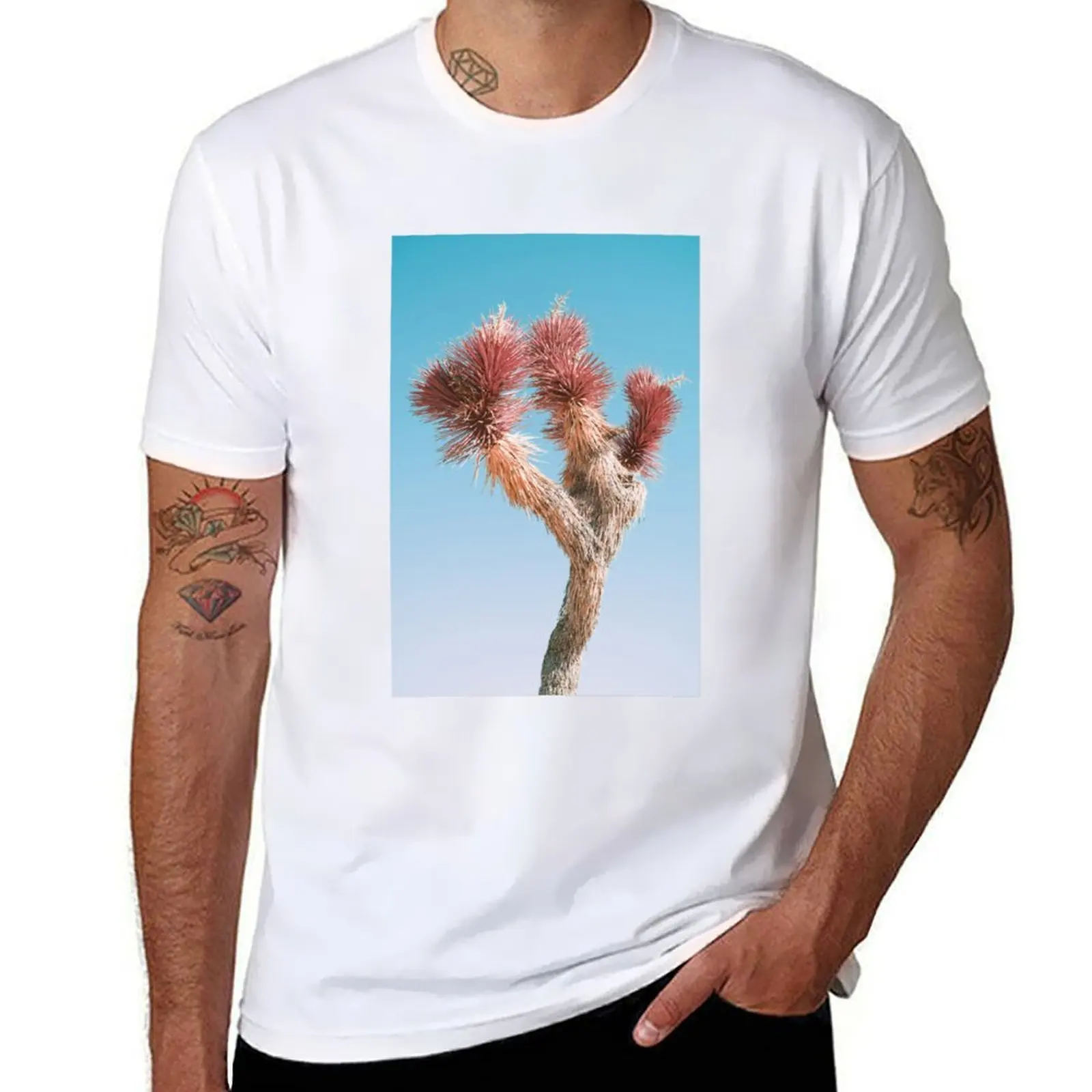 

Joshua Tree California Photography Colorful T-Shirt t shirt custom print cotton tshirt 100% T-Shirt