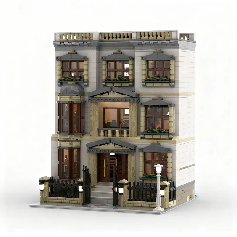 

3518PCS MOC Street View Classicistic Villa Model Bricks Architecture DIY Assembly Display Home Decor Gift Collectible