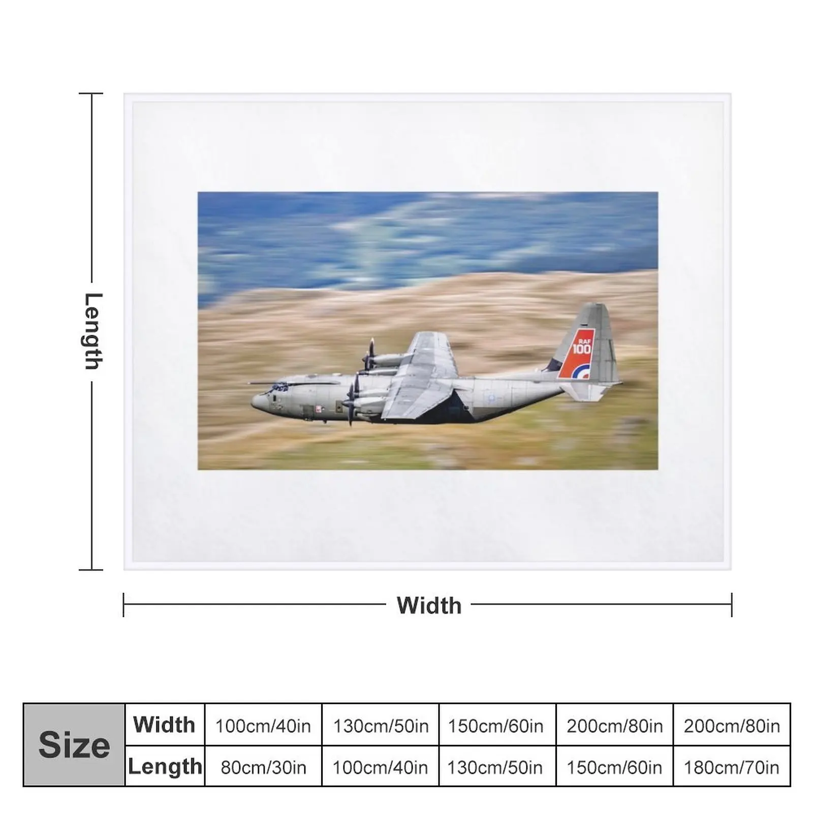 RAF C130 Hercules Low Level in the Mach Loop Throw Blanket Cute Plaid Decorative Sofas Bed linens Plaid Blankets