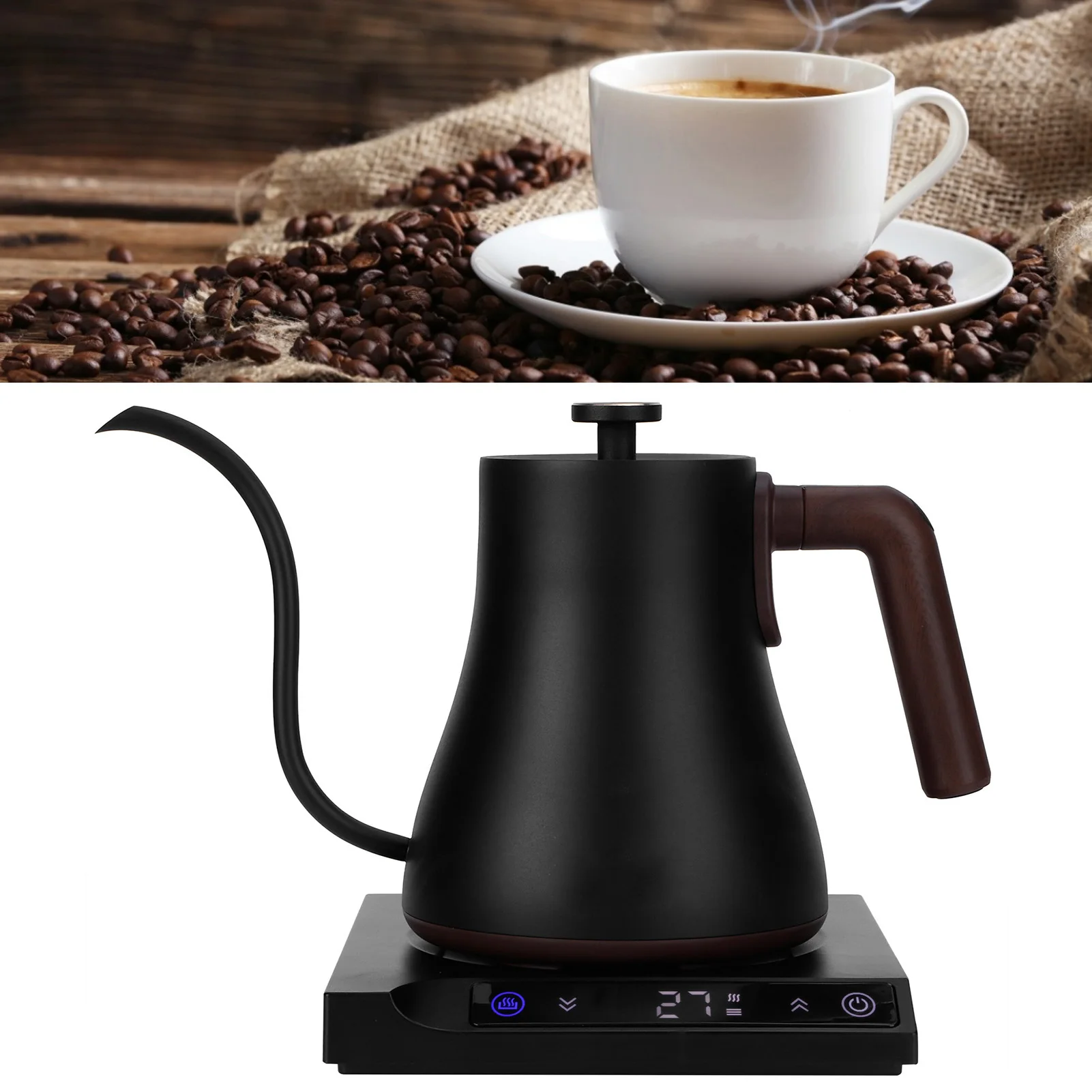 600ML Electric Kettle Fast Boiling Water Heater for Pour Over Coffee and Tea Brewing with Slim Spout and Cool Touch Handle