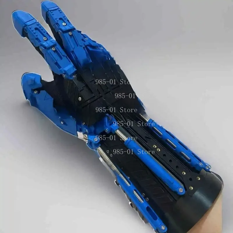 Wearable Mech Arm Cyberpunk Tactical Gloves, Flexible Finger Movement Adult Props for Halloween Role Playing