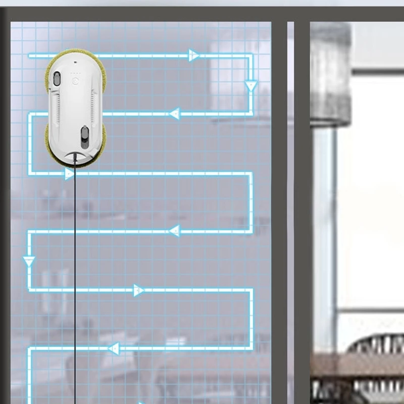 Krachtige raamreiniger met intelligente randdetectie en verschillende reinigingsroute geschikt voor raam en glas