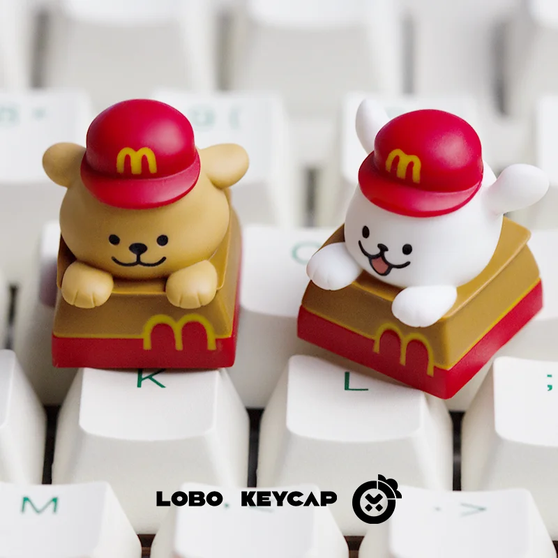 

LOBO KEYCAP Maltese Line puppy Cartoon keycaps Keyboard decoration Translucent Cute Puppy Rabbit ESC replace For Game Daily Use