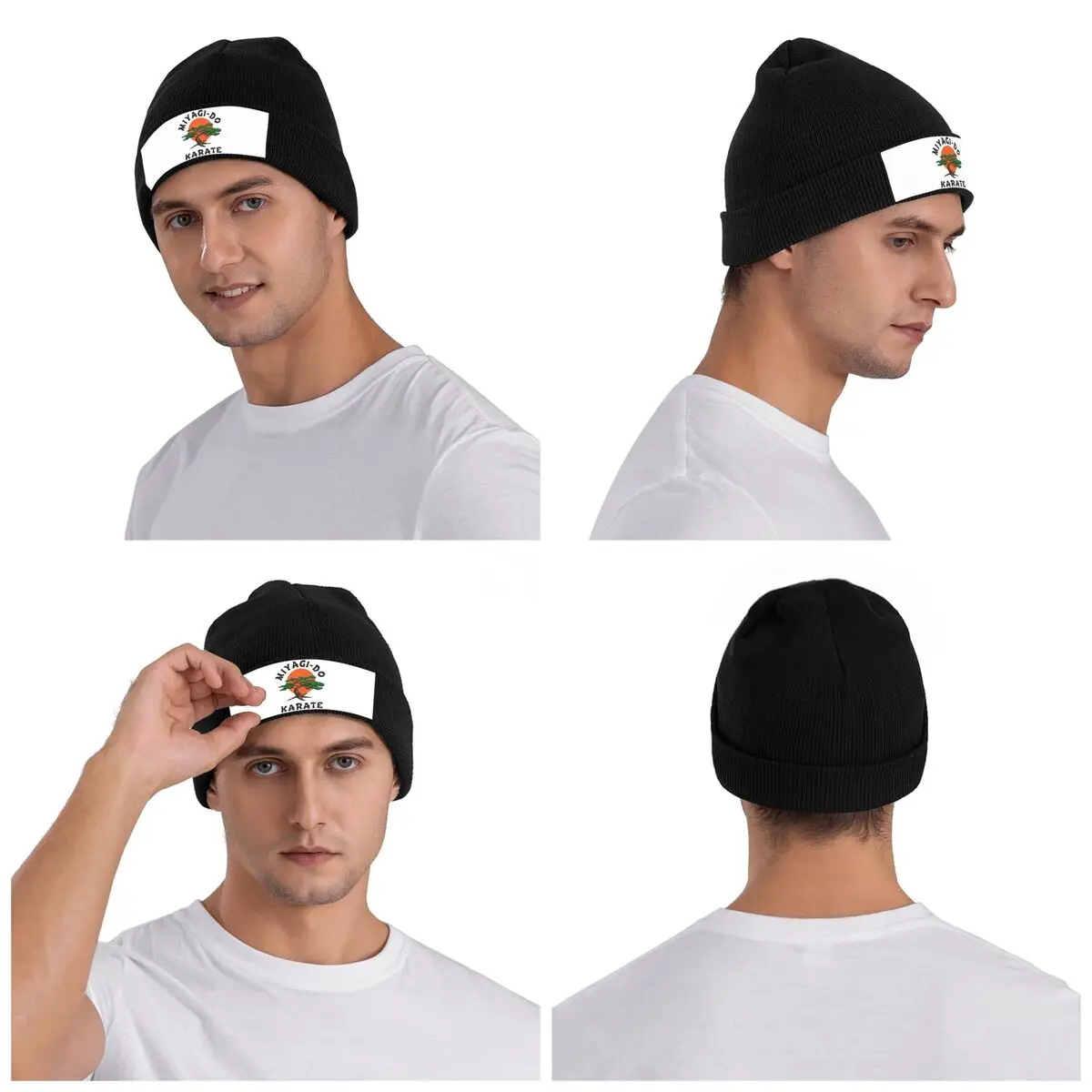Miyagi Do Jo Karate Martial Warm Knitted Cap Hip Hop Bonnet Hat Autumn Winter Outdoor Beanies Hats for Men Women Adult