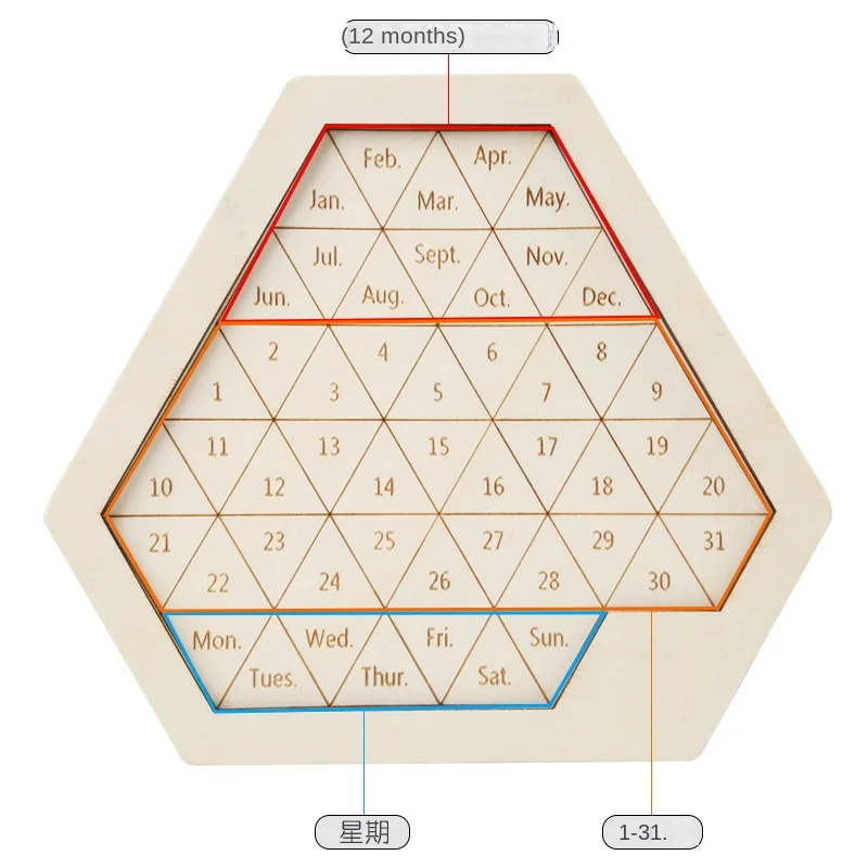 Calendario del tempo Puzzle giocattoli di sollievo per anziani prevenire la demenza Senile Brainy Puzzle Puzzle per adulti creativo