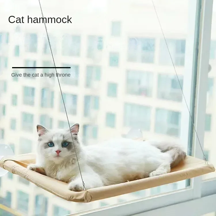 Pet Cat Hammock Hanging Cat Bed Bearing 20Kg Comfortable Cat Sunny Window Seat Mount Kitten Climbing Frame Pet Accessories