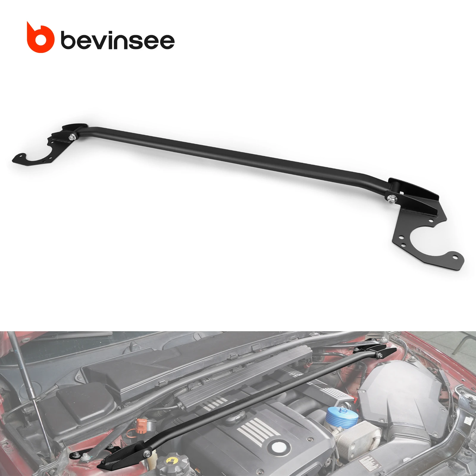 BMW E90 E92 E93 E91 323i 325i 328i 330i 2005-2013용 BEVINSEE 프론트 스트럿 타워 바 브레이스 자동차 액세서리