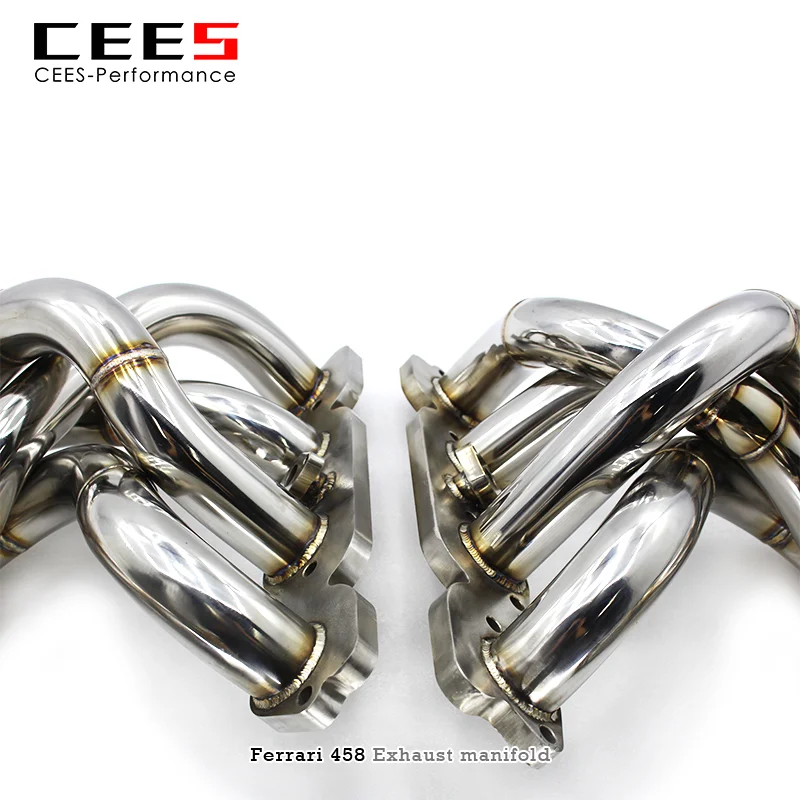 

CEES Racing Performance Exhaust Manifold & System for Ferrari 458 Spider 2019 - Stainless Steel Downpipe & Exhaust Pipe
