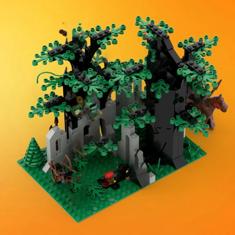 Moc قوالب بناء حارس الغابات آخر التكنولوجيا وحدات كتل الهدايا القرون الوسطى القلعة نموذج عيد الميلاد اللعب لتقوم بها بنفسك مجموعات الجمعية #4