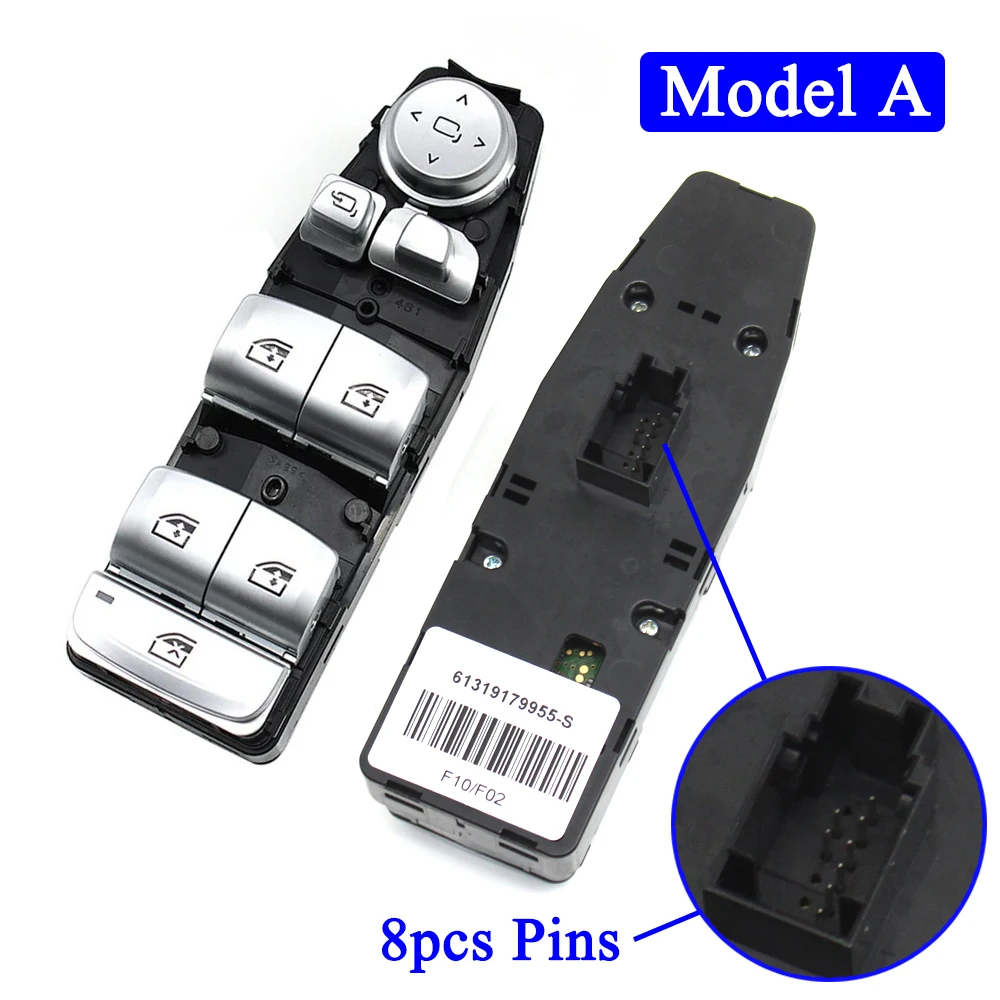 LHD RHD Electrical Power Chrome Window Lifting Switch Control Regulator Button For BMW X3 X4 X5 5 6 Series G30 G31 G01 G02