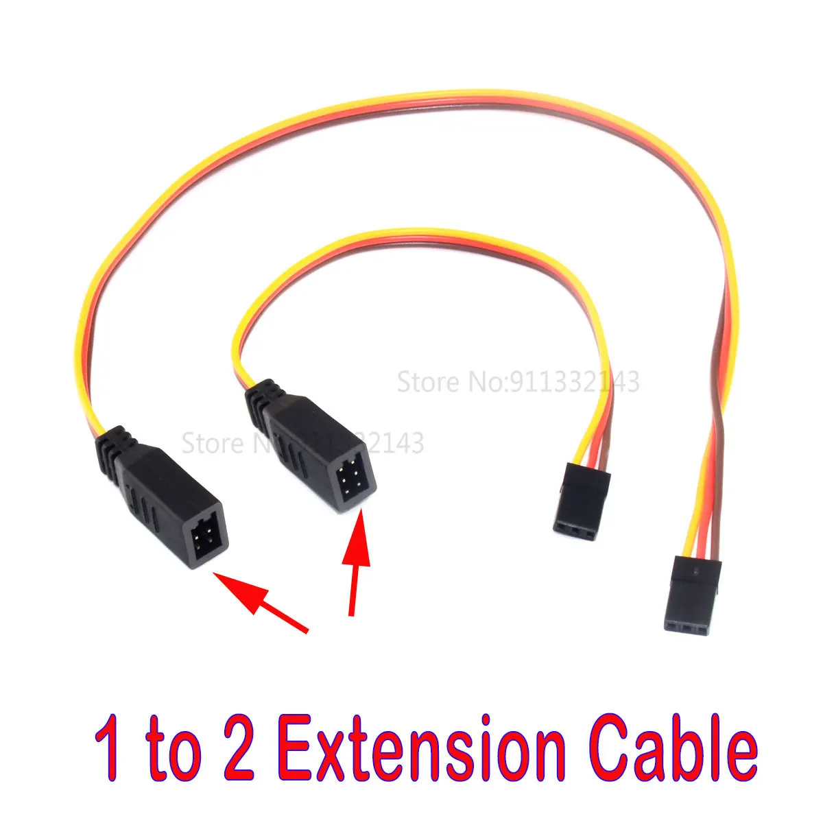 R/C 1to2 Parallel line Servo Y Harness Splitter Cable JR Futaba Extension Wire for RC Car Aircraft Boat FPV Quadcopter Drone UAV