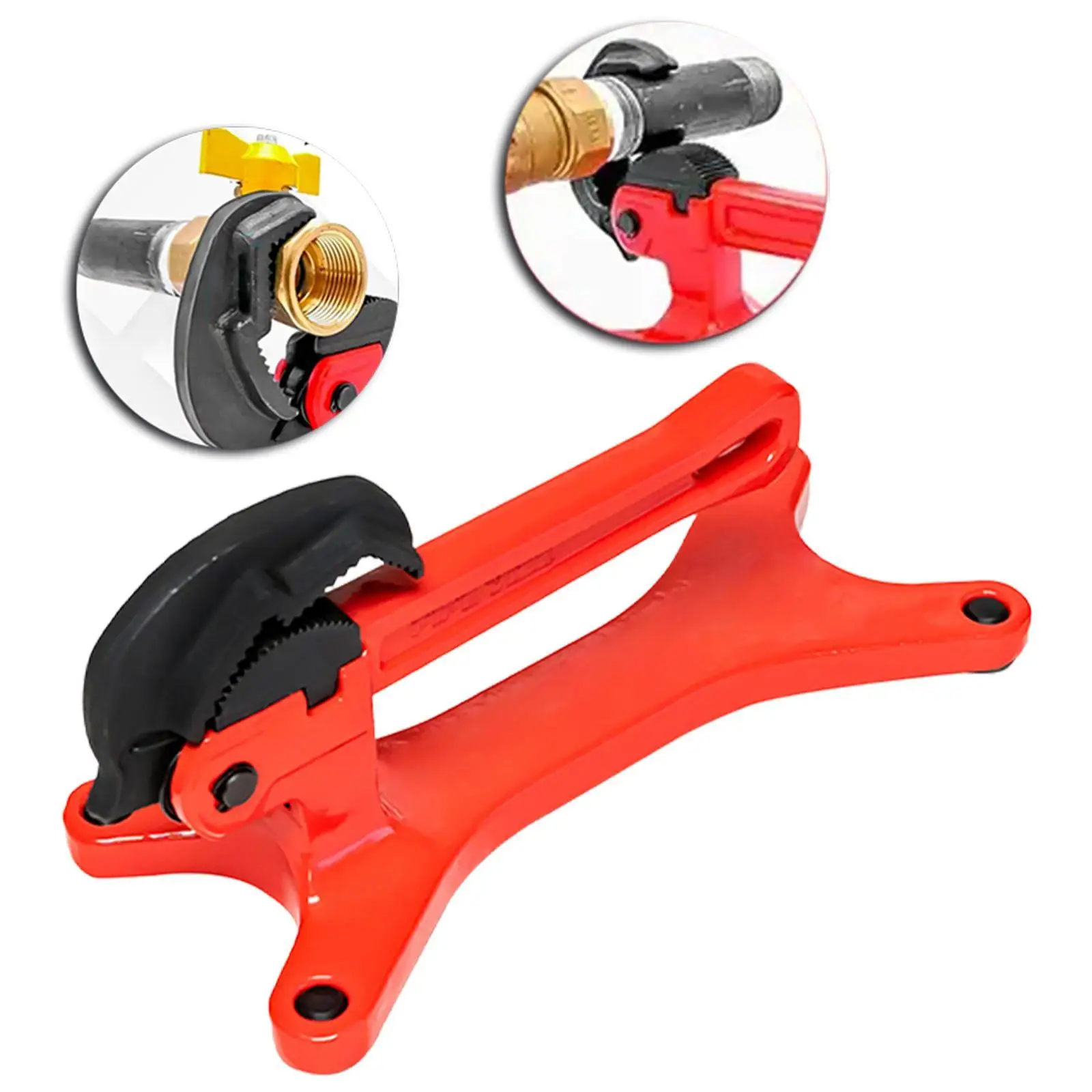 Aluminum Heavy Duty Pipe Vise Manual Self Locking Tube Clamp for Plumbing and Pipe Fitting Tasks