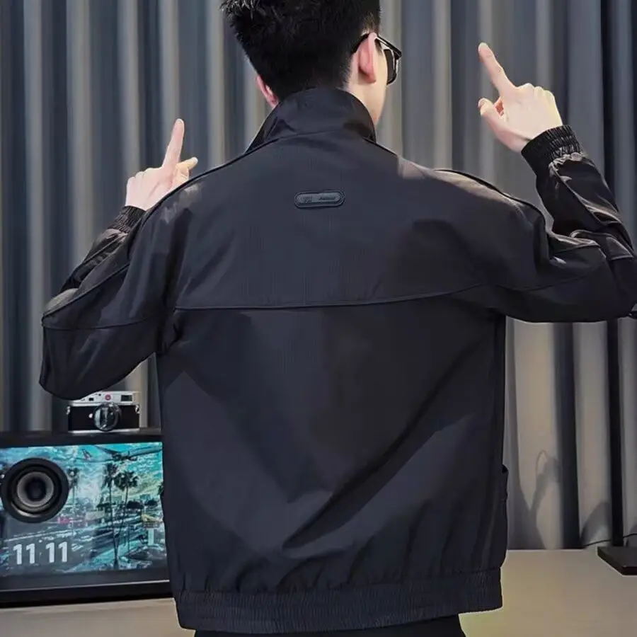 2025年春秋新作 メンズ高級スタンドカラーカジュアルジャケット クールブランド 上質感 ワークウェア風 長袖コート