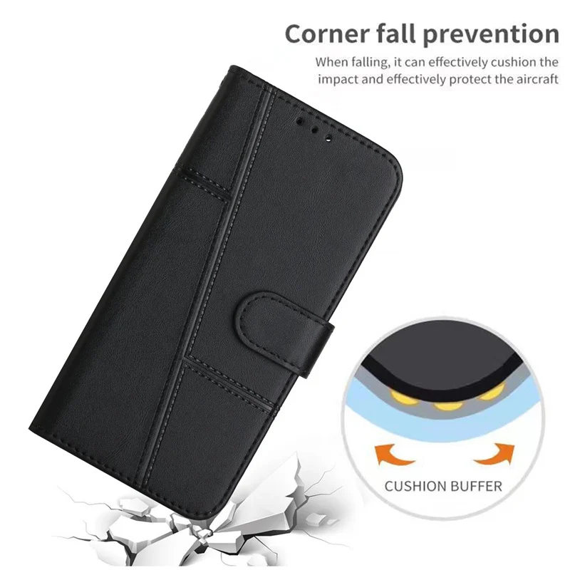Custodia A Portafoglio In Pelle Per Motorola Moto G15 E G15 Power - Cover Antiurto Con Flip, Chiusura Magnetica E Fessure Per Carte - Colore Barca