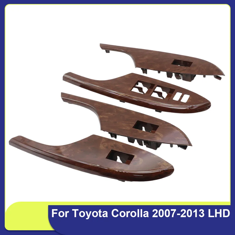 Peach Wood Window Lifter Panel For Toyota Corolla 2007-2013 LHD Switch Trim Bezel Frame
