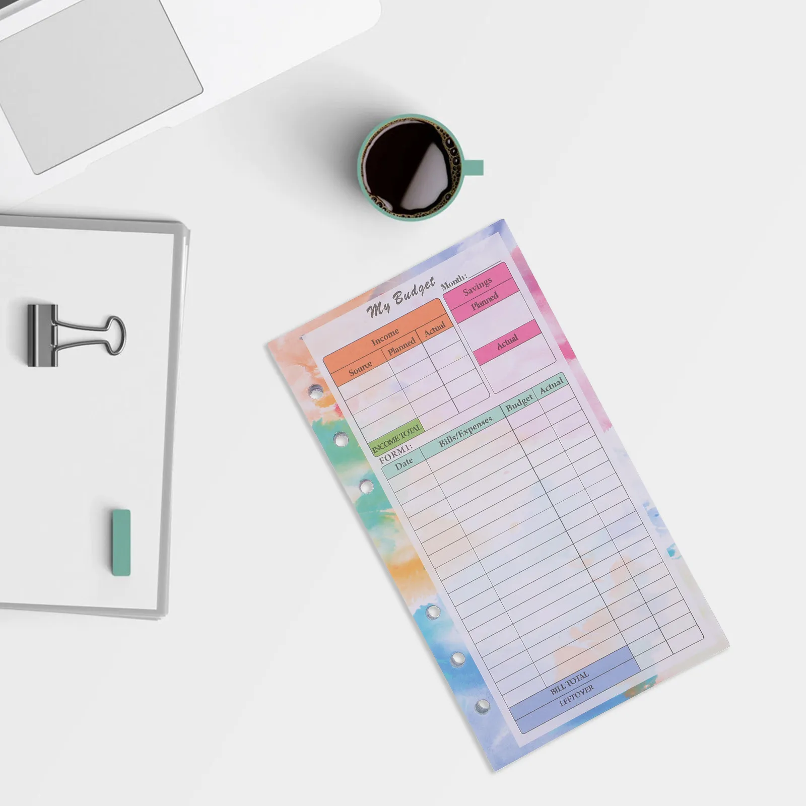 

1Set Expense Tracking Notebook Budget Papers DIY Portable Notepad Money Recording Sheets for Home Travel Business Trip Planning