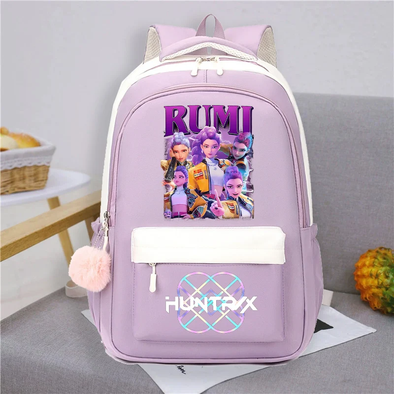 

Kpop Demon Hunter Cute Backpacks Rumi Mira Zoey Girls Schoolbags Student School Travel Bags Outdoor Sport Kawaii Rucksack Gift