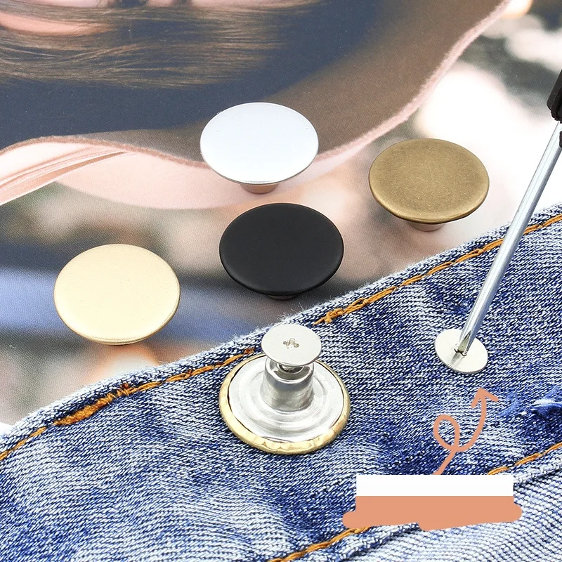 10Pcs Metal Buttons Snaps Screwdriver For Clothes Jeans Retro Free Sewing Adjustable Detachable Reusable Decoration Sewing Tools