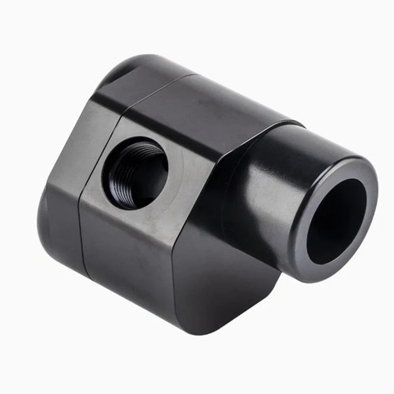 

Customized Precision Metal Parts CNC Machining Services Aluminum Alloy Anodized Connecting Sleeve with Threaded Holes