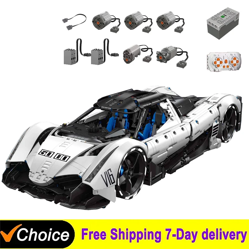 

4016Pcs Technical Super Sport Speed Racing Car V16 Building Blocks Bricks Model Assembling DIY Toys for Boys Christmas Gift