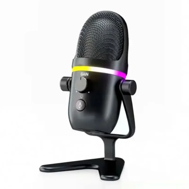 Professional gaming microphone RGB light live recording gaming microphone for steaming Noise Canceling Microphone for PC