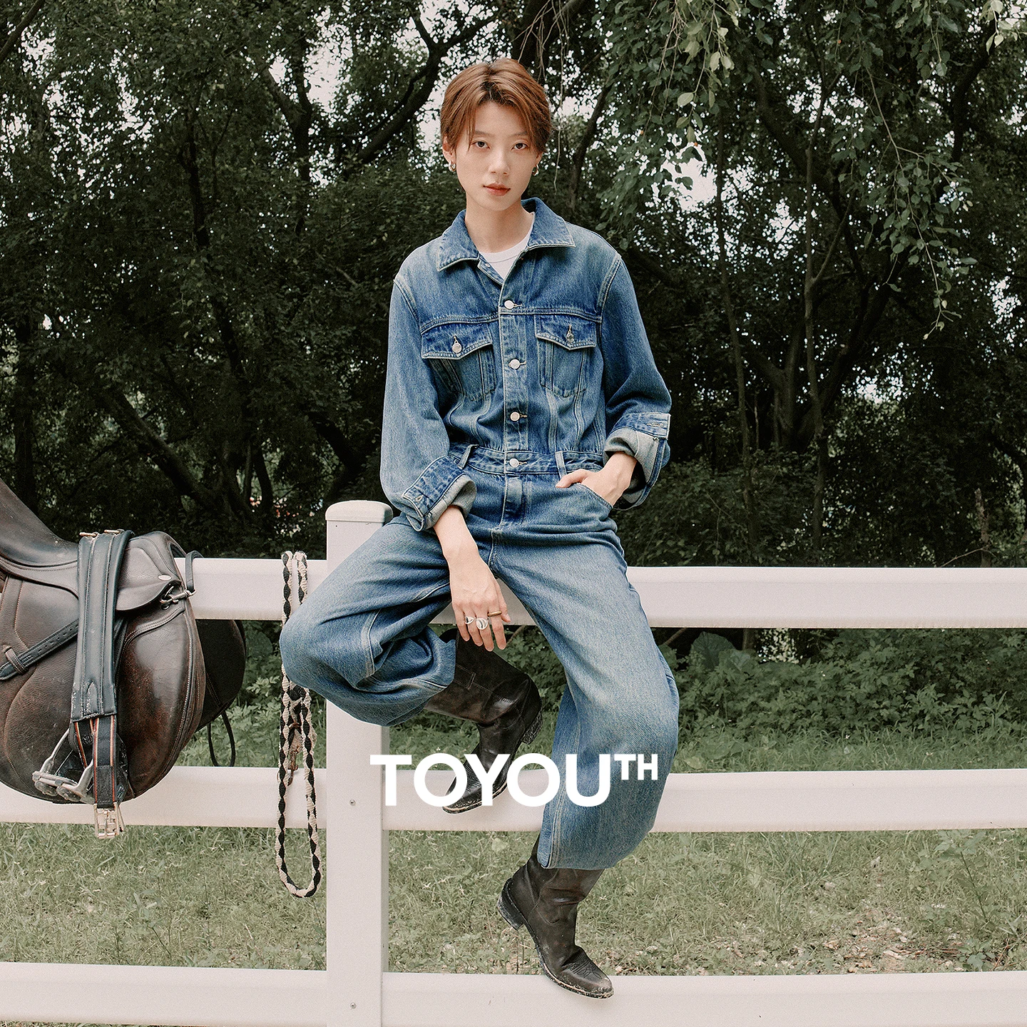 

TOYOUTH Women Denim Jumpsuits 2025 Winter New 100% Cotton Onesie