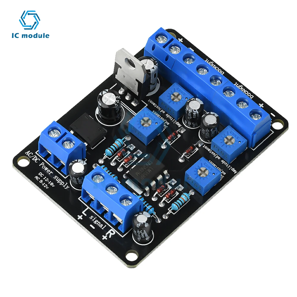 AC 9-12V/DC 12-18V VU Meter Driver Board Amplifier Pre-stage Electronic Tube Amplifier db Meter Level Meter Driver Module