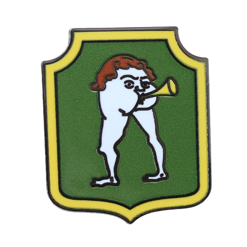 Broche esmaltado The Hole In The Wall Kingdom Come Deliverance 2, Pin de solapa con logotipo del juego Kcd2, insignia de regalo para seguidores de trompeta Medieval Acc