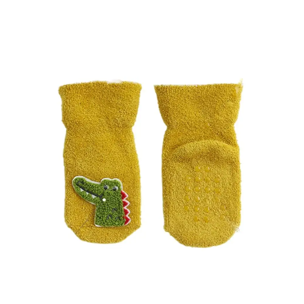 Socks Thick Anti Slip Coral Fleece Bear Crocodile Rabbit Bbay Floor Socks Infant Indoor Socks Cartoon Toddler Socks Baby Socks