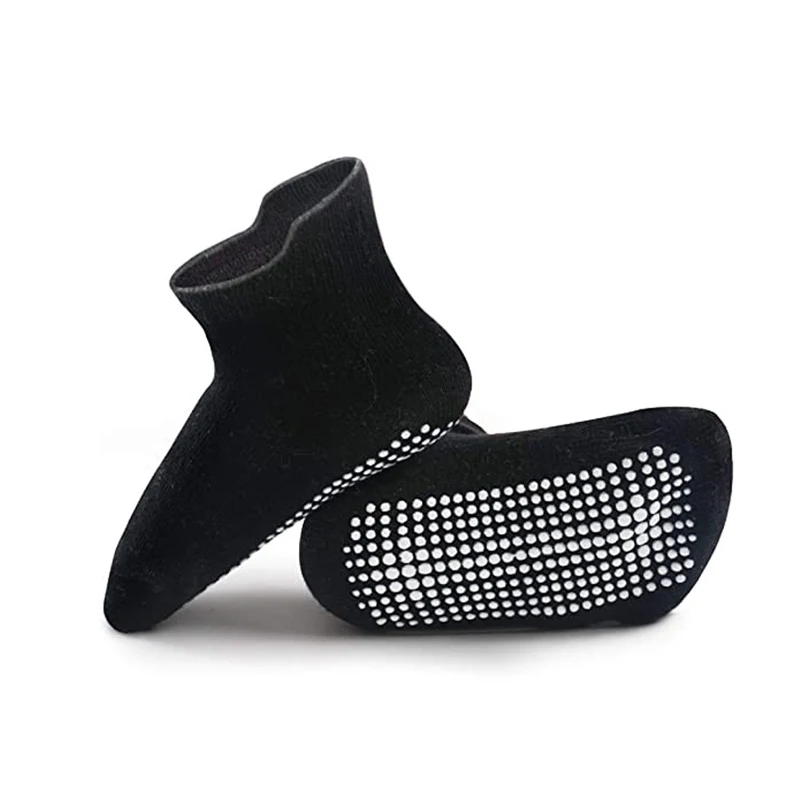 12-Pair Black, White, and Gray Basic Non-Slip Glue Dot Socks for Toddlers, Suitable for All Seasons