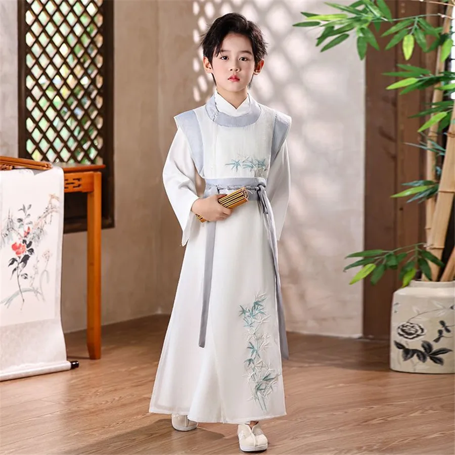 

Fashion Girl Boy Hanfu Dress Stage Baby Outfit Traditional Chinese Clothes Cosplay Children Ancient Costume Dresses Kids Vestido